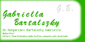 gabriella bartalszky business card